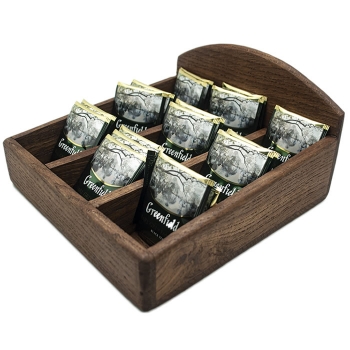 Подставка для хранения чайных пакетиков из натурального дуба Уют