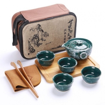 Походный набор для чайной церемонии Green Dragon, 8 предметов