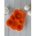 Силиконовая формочка мишка "ВаЛера", цвет оранжевый