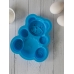 Силиконовая формочка мишка "ВаЛера", цвет голубой
