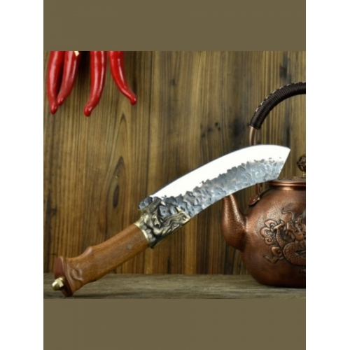 Турецкий поварской нож Ятаган с деревянной ручкой