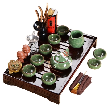 Набор для чайной церемонии Малахитовый цветок, 17 предметов