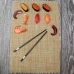 Набор палочек для суши на 10 персон "Black Silver" с ковриком для приготовления роллов