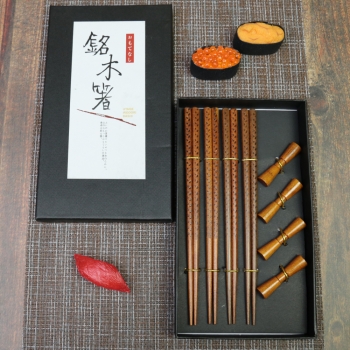 Набор палочек для суши "Bamboo leaves" с подставками на 4 персоны