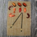 Набор палочек для суши на 10 персон "Golden fire" с ковриком для приготовления роллов
